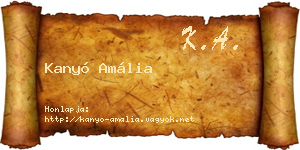 Kanyó Amália névjegykártya